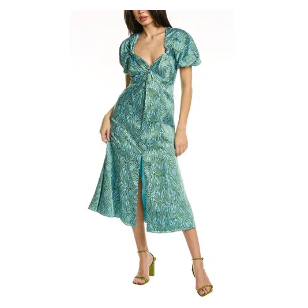 NWT Cinq à Sept Green Midi Dress